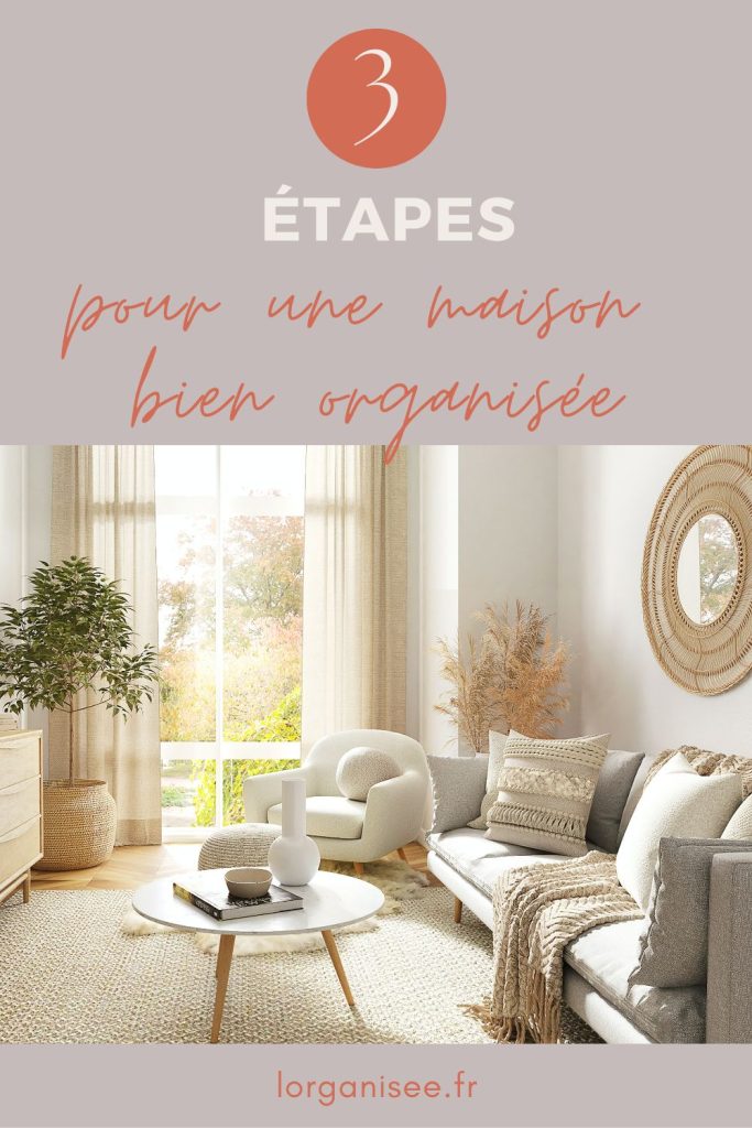 une maison bien organisée en 3 étapes